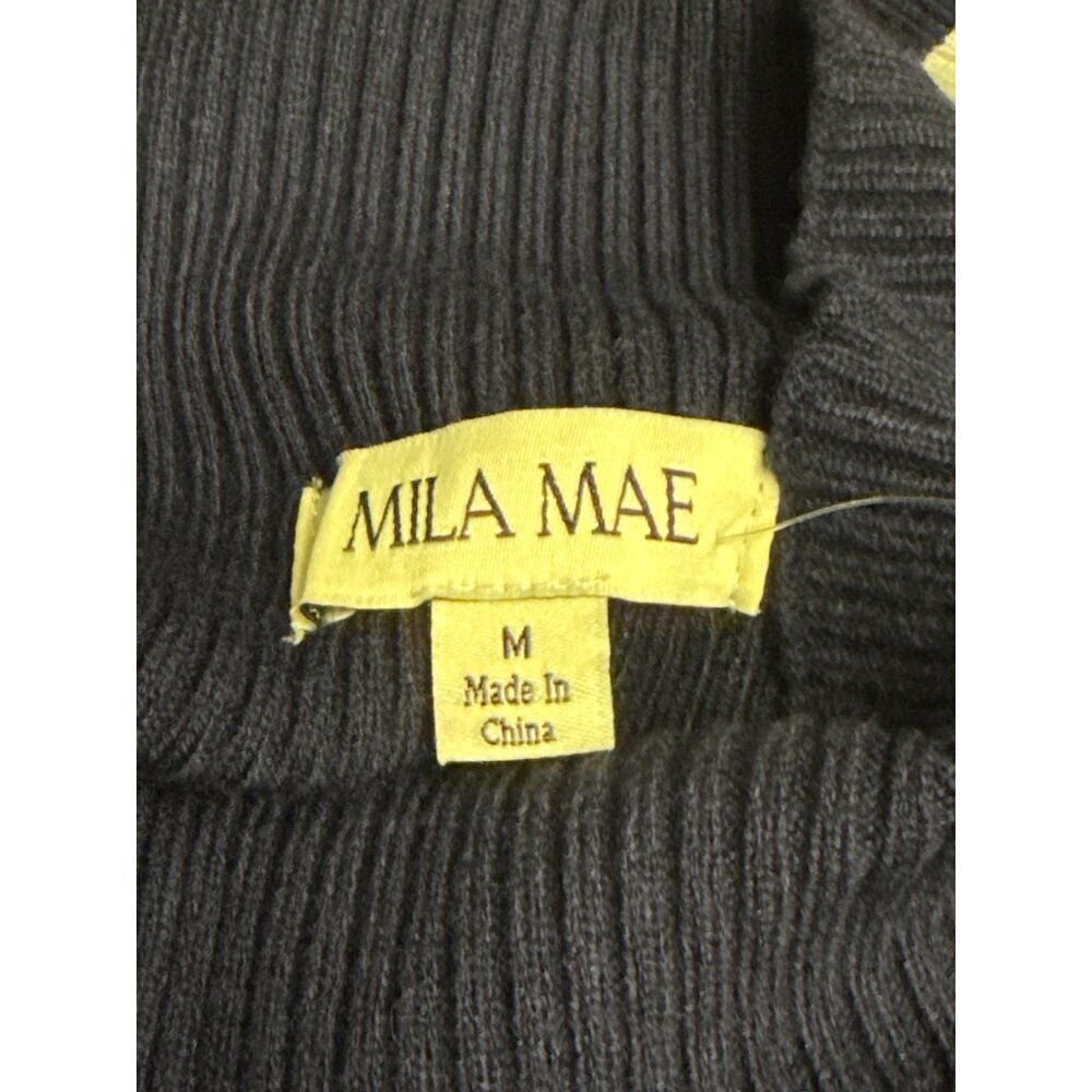 Mila Mae Women's Dress Long Sleeve Midi Navy Blue Sweater Full Skirt Medium NWOT - Picture 10 of 12